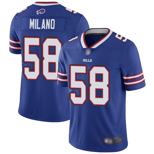 Men Buffalo Bills #58 Matt Milano Royal Blue Team Color Vapor Untouchable Limited Player NFL Jersey